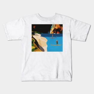 Kayak at Night Kids T-Shirt